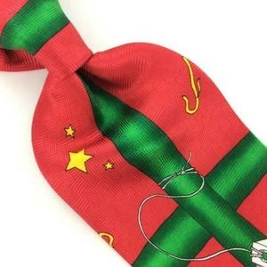 EAGLE WINGS CANDLE STARS FROM MANKIND TO GOD Silk Christmas Necktie Ties